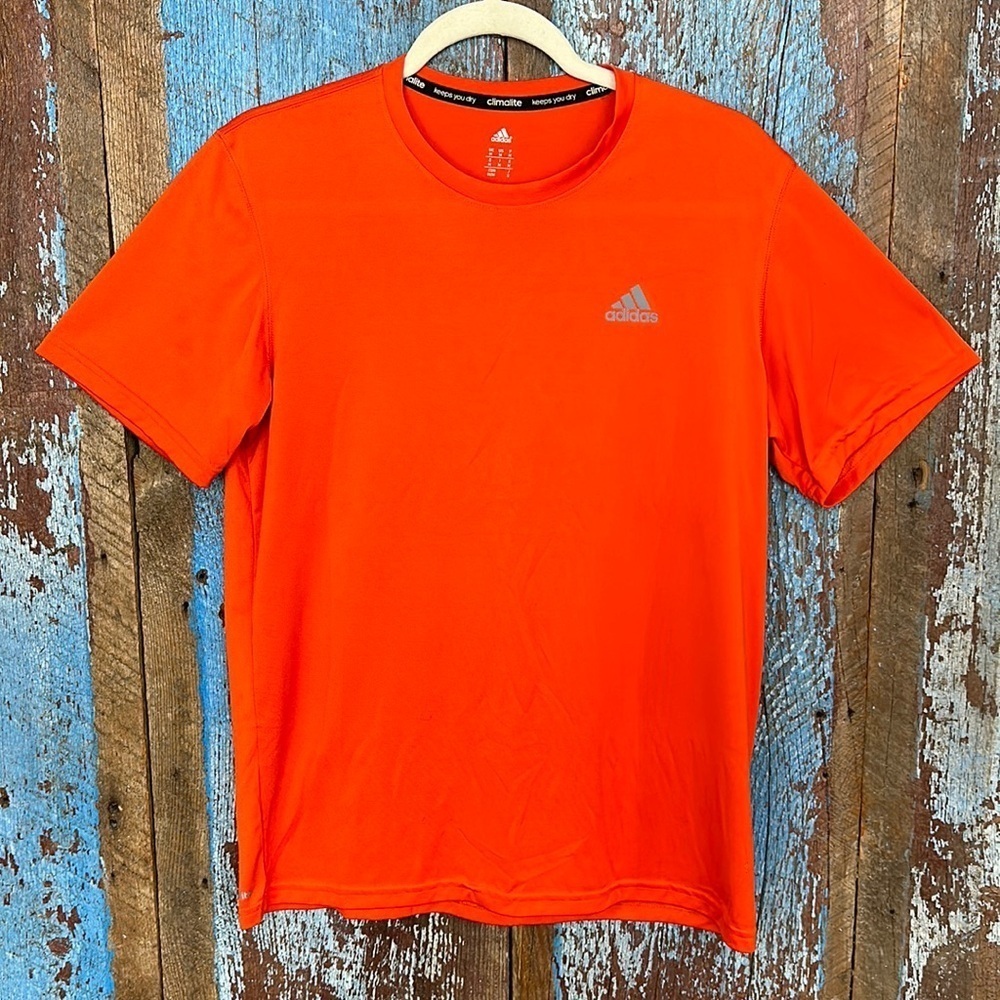 Adidas Men’s Orange Lightweight Tee Shirt Size Medium